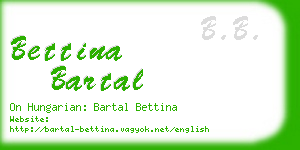 bettina bartal business card